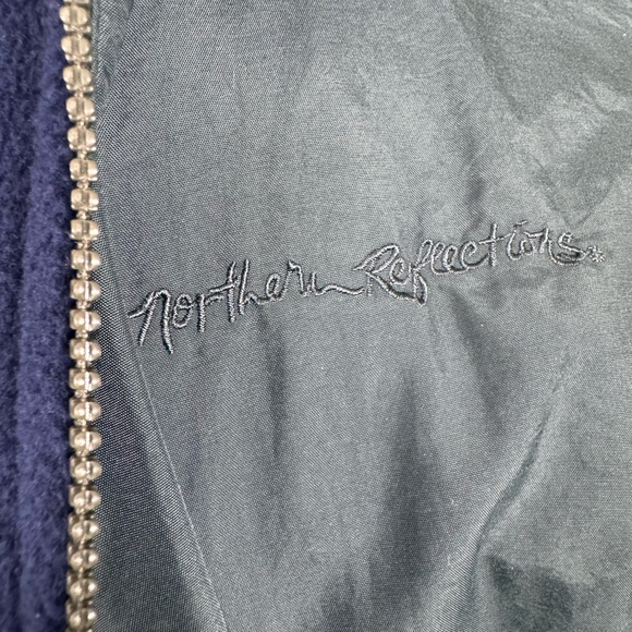 Rare vintage reversible winter jacket jet from the 90s | Medium | Forest Green - Picture 11 of 11